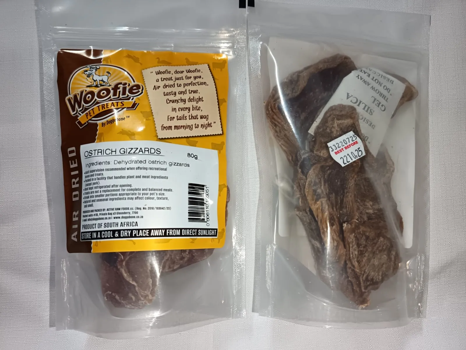 Doggobone Woofie Air Dried Ostrich Gizzards